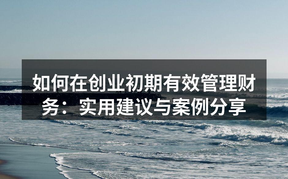 如何在创业初期有效管理财务：实用建议与案例分享
