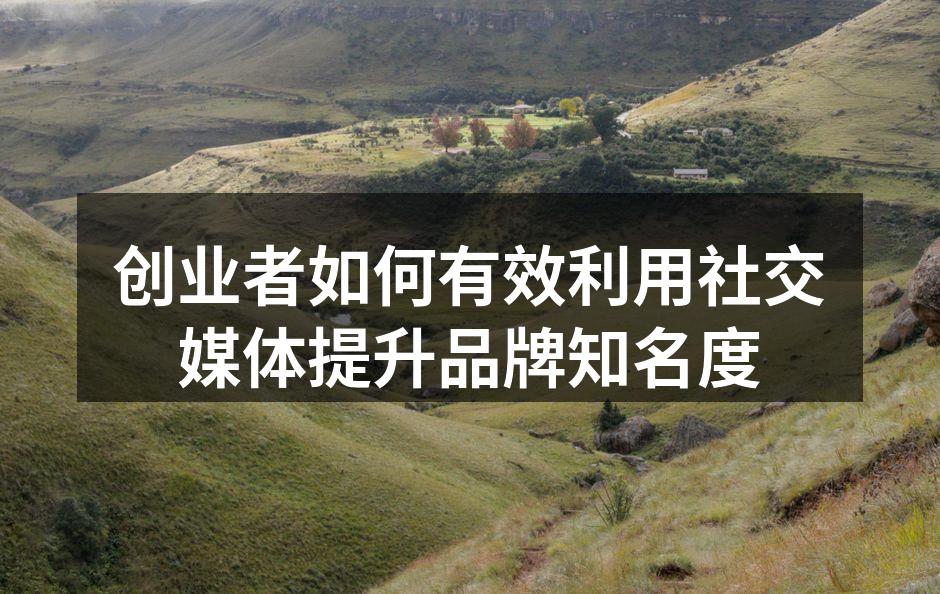 创业者如何有效利用社交媒体提升品牌知名度